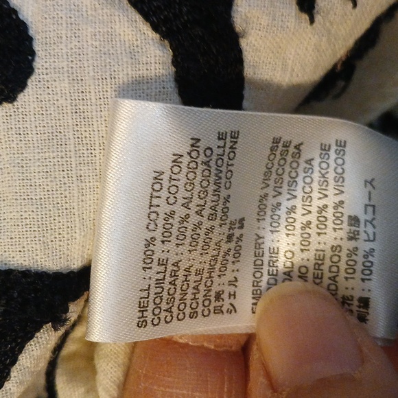 Free People Cream Dress with Black Floral Embroidery and Pockets, P2P 18 - Picture 5 of 9